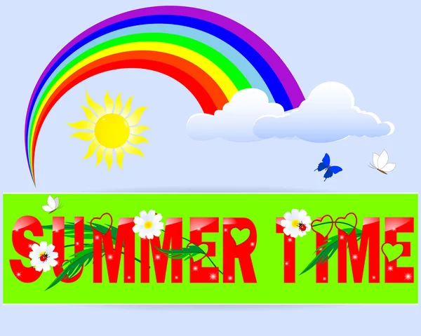 Summer time a label. — Stock Vector
