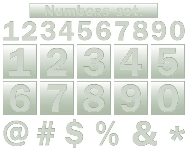 O conjunto de números . — Vetor de Stock