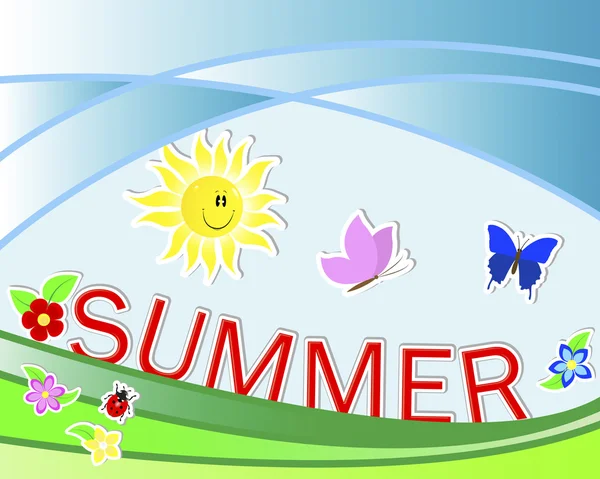 Contexte d'été . — Image vectorielle