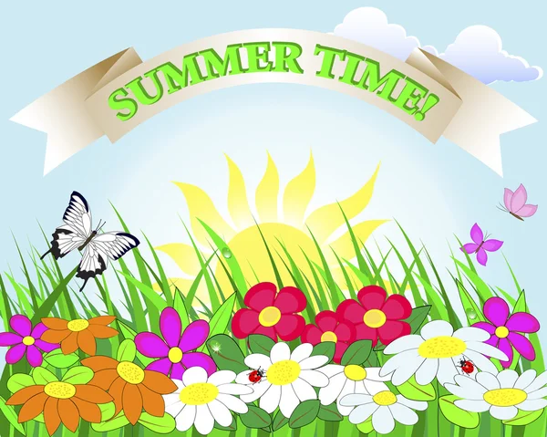 Καλοκαίρι banner. — Διανυσματικό Αρχείο