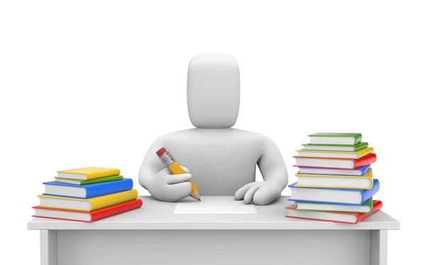 Student and books — Stock Photo, Image