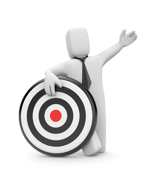 Businessman with target — Stock Photo, Image