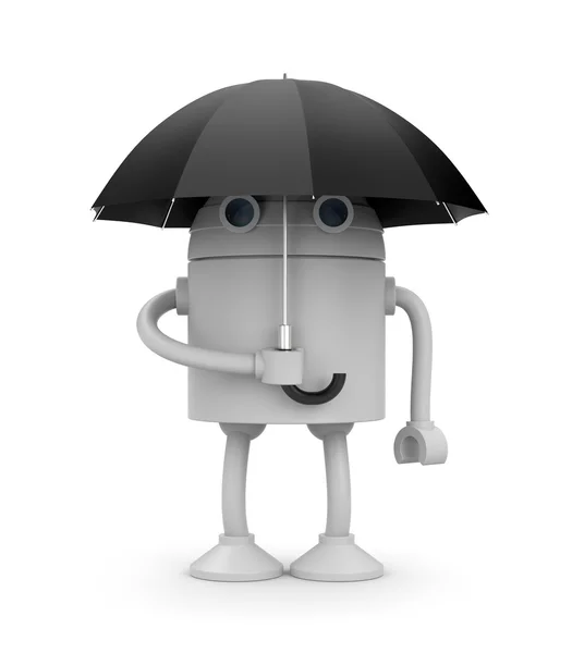 Person och paraply — Stockfoto