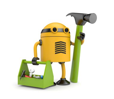 Robot worker clipart