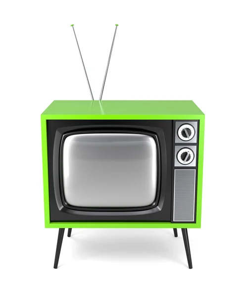 Groene retro tv — Stockfoto