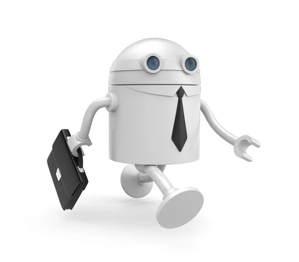 Uomo d'affari robot — Foto Stock