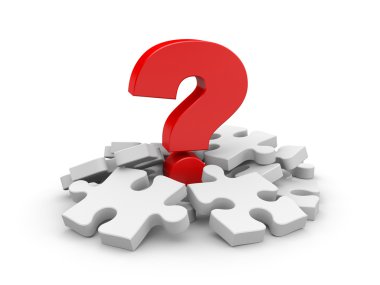 Question with puzzles clipart