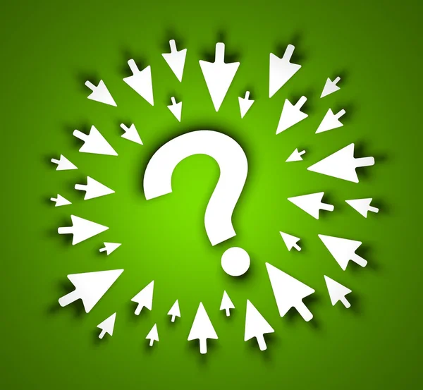 Question and cursors — Stock Photo, Image