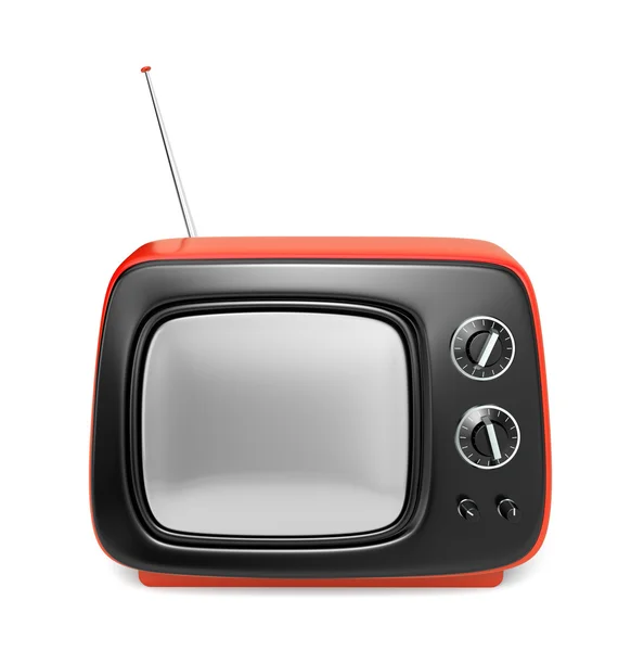 Zelená retro tv — Stock fotografie