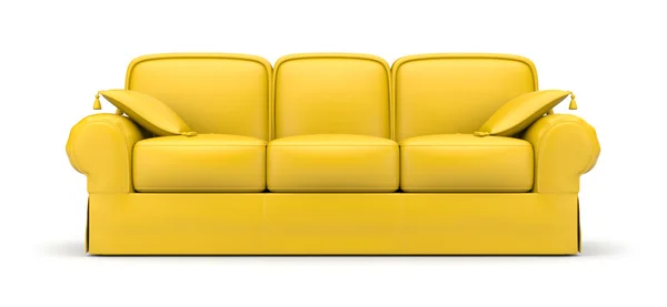 Sofá amarillo —  Fotos de Stock