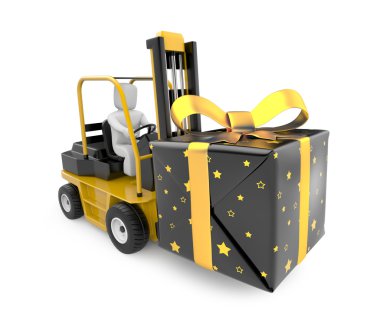 hediye kutusu ile forklift