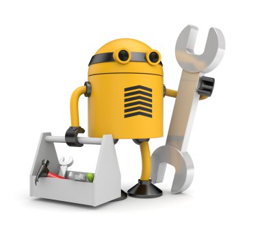 Robot worker clipart