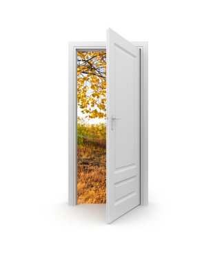 Door to autumn clipart