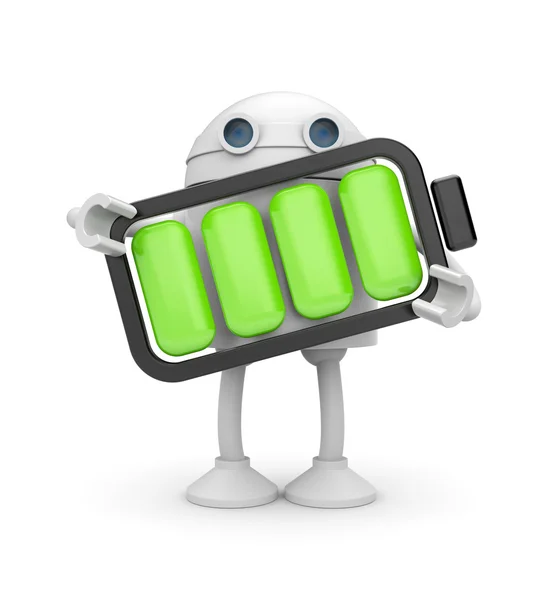 Robot med batteri — Stockfoto