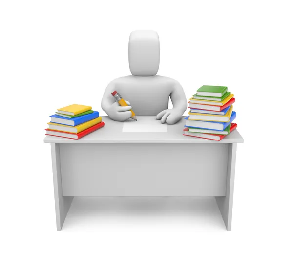 Student and books — Stock Photo, Image