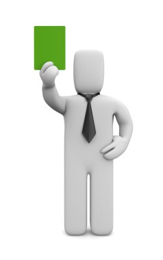 Green card for business clipart