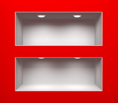 Shelving for exhibit clipart