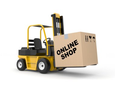 Online shop. Delivery metaphor clipart