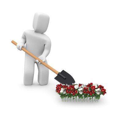 at work. Gardener clipart