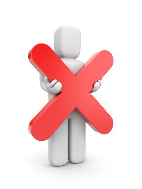 Person hold cross clipart