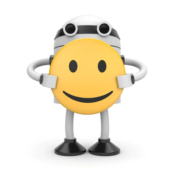 Счастливый робот — стоковое фото