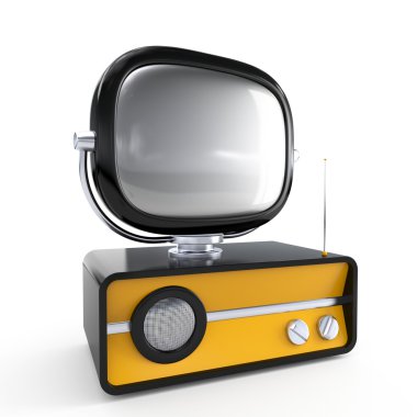 Stylish retro TV clipart