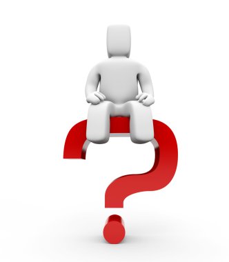 The person and question clipart