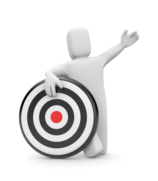 Person with target — Stock Photo, Image