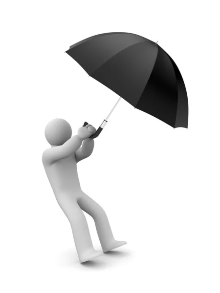 Persona y paraguas — Foto de Stock