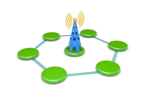 Wireless network — Stock Photo, Image