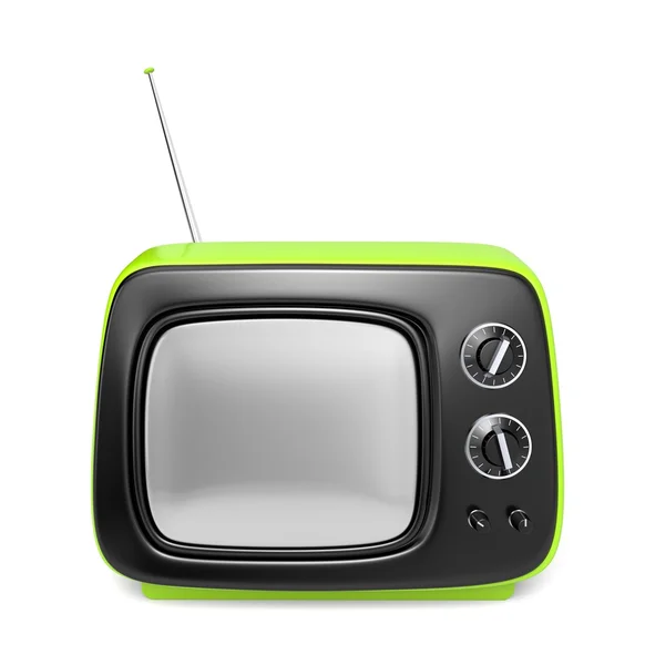 Πράσινο ρετρό tv — Φωτογραφία Αρχείου