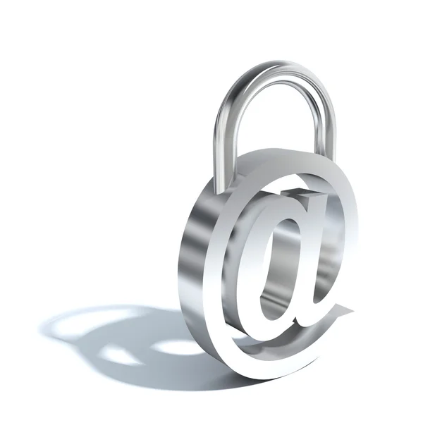 Sinal de e-mail em um formulário de bloqueio — Fotografia de Stock