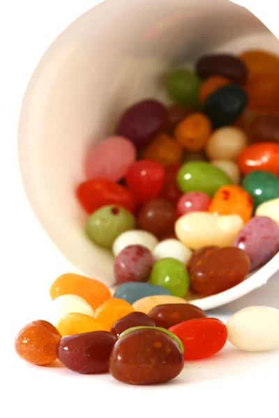 stock image Colorful candies on white background