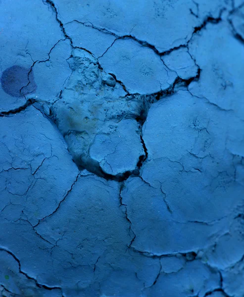 Texture of dried blue paiting — Stock Photo, Image
