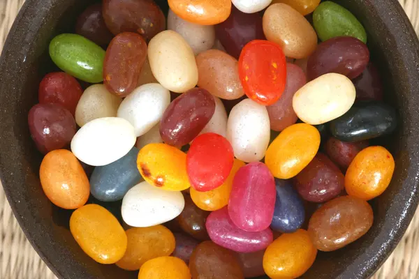 stock image Colorful candies in bowl