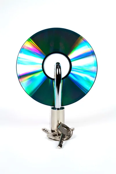 CD and lock — Stock Photo, Image