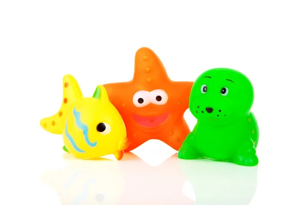 Brinquedos de banho de borracha — Fotografia de Stock