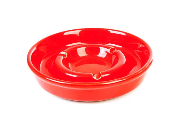 Empty red ashtray — Stock Photo, Image