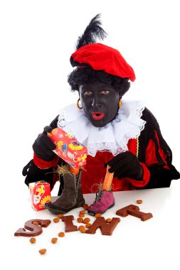 Sinterklaas, typical Dutch event with zwarte piet clipart