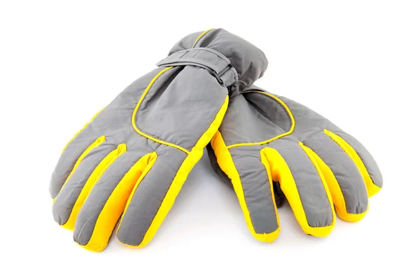 Paar van kleurrijke ski handschoenen — Stockfoto