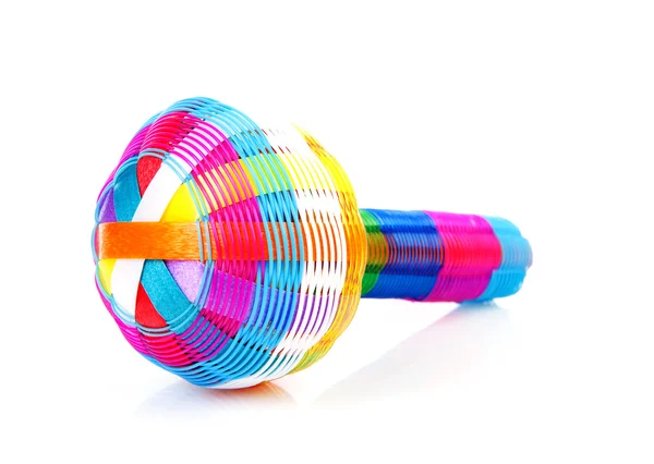 Colorful baby rattle toy — Stock Photo, Image