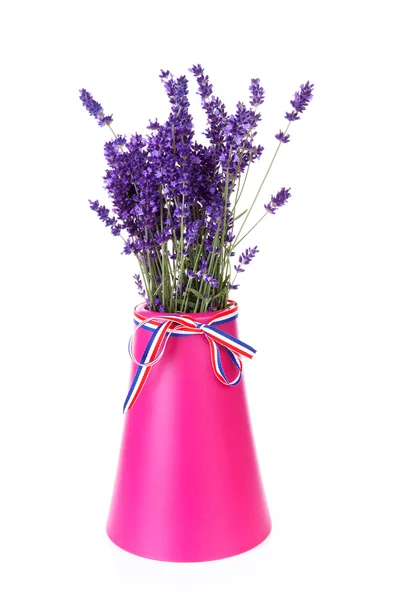 꽃병에 고른된 라벤더 꽃의 꽃다발 — 스톡 사진