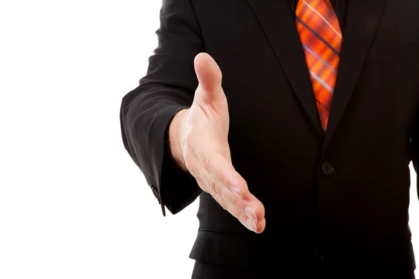 Businessman handshake in closeup — Stock Photo, Image