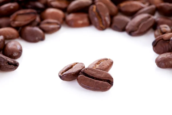 Gebrande koffiebonen in close-up — Stockfoto