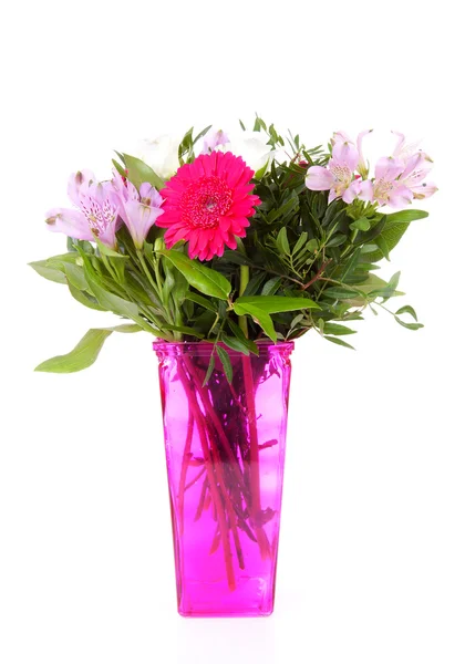 Bouquet of purple and pink flowers — Stock Photo, Image