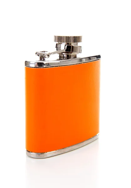Orangefarbene Kantinenflasche — Stockfoto