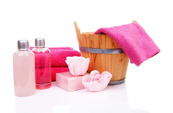 Accessoire rose pour spa ou sauna — Photo