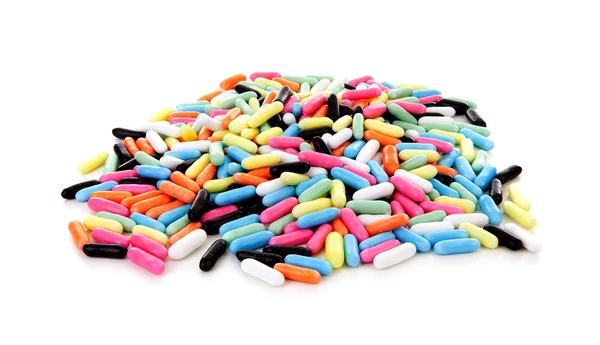 Montón de coloridos cordones varillas dulces — Foto de Stock