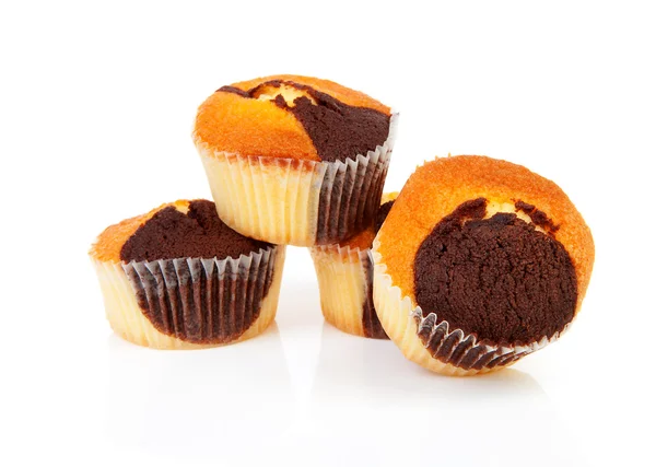 Vier leckere Cupcakes — Stockfoto