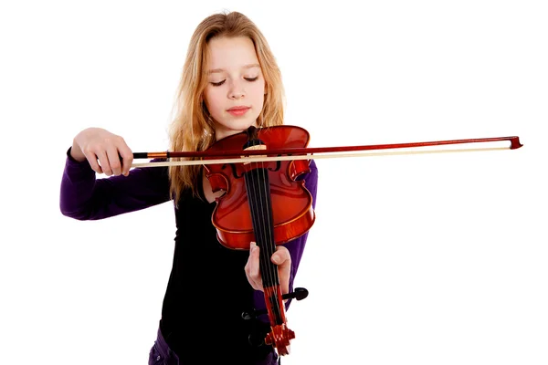 여자는 바이올린 연주는 — 스톡 사진